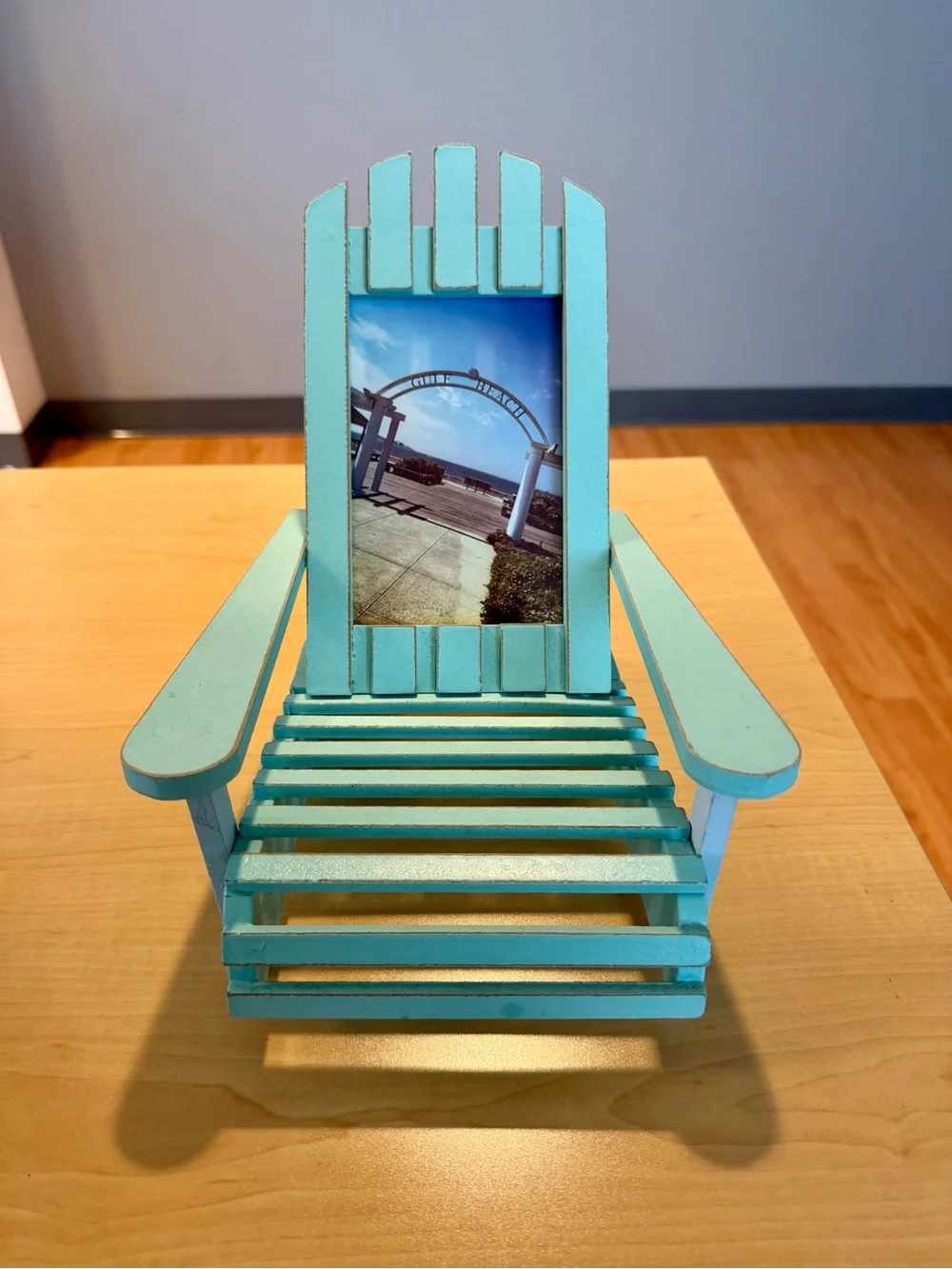 Coastal Turquoise Adirondack Chair 4x6 Photo Frame - Home Accents